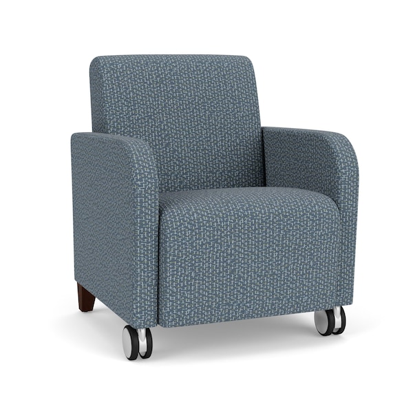 Lesro Siena Lounge Reception Guest Chair w/ Front Casters, 27 in W 29.5 in L 32.5 in H SN1101 - main